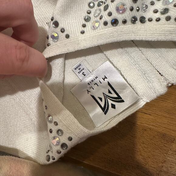 Milly Mini Designer Dress Size 3 Embellished Black & White Dress NWT - Picture 4 of 8